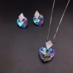 Wholesale Swarovski Elements Set with platinum plated copper and brilliant crystals from JuneJewelry.com for fashion boutique orders.