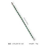 Wholesale Platinum Zircon Bracelet with marquise cut stones on real platinum plated brass from JuneJewelry.com