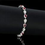 Wholesale Teardrop Zircon Bracelet featuring teardrop cubic zirconia on real platinum plated copper from JuneJewelry.com