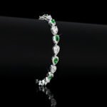 Wholesale Teardrop Zircon Bracelet featuring teardrop cubic zirconia on real platinum plated copper from JuneJewelry.com