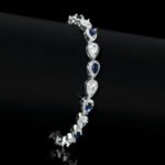 Wholesale Teardrop Zircon Bracelet featuring teardrop cubic zirconia on real platinum plated copper from JuneJewelry.com