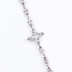 Wholesale Star Zircon Bracelet featuring four-pointed star baguette CZ stones on platinum plated copper from JuneJewelry.com