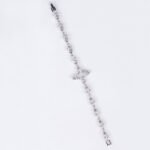 Wholesale Star Zircon Bracelet featuring four-pointed star baguette CZ stones on platinum plated copper from JuneJewelry.com