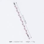 Wholesale Leaf Zircon Bracelet featuring flower and marquise leaf CZ stones on platinum plated copper from JuneJewelry.com