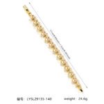 Wholesale Pearl Zircon Bracelet featuring white shell pearls and marquise CZ gems on platinum plated copper from JuneJewelry.com