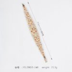Wholesale Deluxe Zircon Bracelet with multi-row marquise floral cuff design on platinum plated copper from JuneJewelry.com