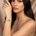 Wholesale Butterfly Zircon Bracelet with pave butterfly centerpiece on platinum plated copper from JuneJewelry.com