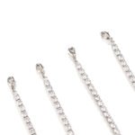 Wholesale Floral Zircon Bracelet with central pear and marquise CZ flower cluster on platinum plated copper from JuneJewelry.com