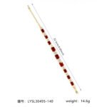 Wholesale Radiant Zircon Bracelet with alternating emerald-cut and oval CZ stones on platinum plated copper from JuneJewelry.com