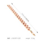Wholesale Marquise Zircon Bracelet featuring multi-row marquise CZ stones in feather pattern on platinum plated copper from JuneJewelry.com