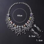 Wholesale Starburst Pearl Set featuring CZ starburst flowers and tassel strands with multicolored shell pearls on gold plated copper from JuneJewelry.com