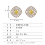 Luxury cushion cut CZ sunburst statement stud earrings featuring a central cushion-cut gemstone encircled by multi-tier pear-cut cubic zirconia halos with 925 sterling silver posts