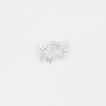 Niche snowflake flower zircon jewelry set wholesale featuring clustered baguette cubic zirconia starburst snowflake blossoms with matching stud earrings from junejewelry.com