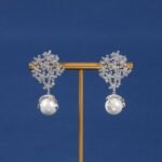 Enhance your online inventory with romantic elegance by adding our Floral pearl drop jewelry set wholesale, available at junejewelry.com. As shown in image LY5561 (4).jpg, this two-piece set artfully combines delicate botanical brilliance with classic luster. Built on an eco-friendly, tarnish-resistant platinum-plated copper base (100% lead, nickel, and cadmium free), each piece features a detailed cluster of tiny pave-set cubic zirconia blossom flowers anchored by a luminous, dangling synthetic pearl drop, paired with matching cluster drop earrings. Presented in brilliant Crystal Clear, this whimsical floral set elevates everyday commuting ensembles, wedding celebrations, formal banquets, and travel wardrobes alike. B2B buyers enjoy exceptional high quality craftsmanship at a cheap factory price designed to maximize retail margins. Order directly on junejewelry.com to benefit from export-grade packaging and free shipping on qualifying bulk wholesale purchases!