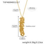 Gold and silver cascading heart tassel pendant necklace and drop earrings set model preview