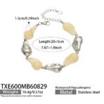 Chunky irregular resin nugget and gold plated molten metallic beaded necklace and bracelet set