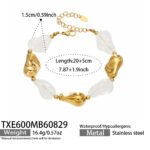 Chunky irregular resin nugget and gold plated molten metallic beaded necklace and bracelet set