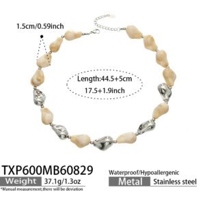 Chunky irregular resin nugget and gold plated molten metallic beaded necklace and bracelet set