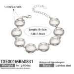 Chunky stainless steel necklace and bracelet jewelry set featuring smooth high-polish round flat disc beads in gold and silver finishes.