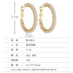 Round hoop earrings set with continuous sparkling clear cubic zirconia crystals, available in gold and silver finishes.