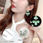 Ice flower CZ floral drop earrings featuring pear-cut textured ice-flower stones in a two-tier flower motif and 925 sterling silver ear posts