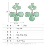 Ice flower CZ floral drop earrings featuring pear-cut textured ice-flower stones in a two-tier flower motif and 925 sterling silver ear posts