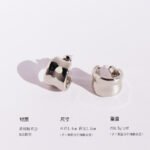 Wholesale modern curved concave huggie hoop earrings with genuine 18K gold and white gold plating on copper