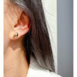 Wholesale chunky oval pebble stud earrings with 18K gold, white gold, and silver plating on copper