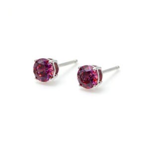 925 sterling silver four prong solitaire round Swarovski Element stud earrings wholesale