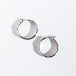Wholesale irregular wave wavy hoop earrings with genuine 18K gold and white gold plating on copper