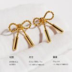 Wholesale twisted rope bow knot stud earrings with genuine 18K gold and white gold plating on copper
