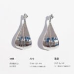 Wholesale modern textured teardrop sculptural stud earrings with genuine 18K gold and white gold plating on copper