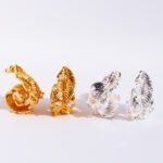 Wholesale sculptural feather cubic zirconia C-shape earrings with genuine 18K gold and white gold plating on copper