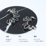Wholesale bold abstract folded ribbon swirl statement earrings with genuine 18K gold and white gold plating on copper