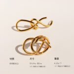 Wholesale abstract twisted intertwined dangle earrings with genuine 18K gold and white gold plating on copper