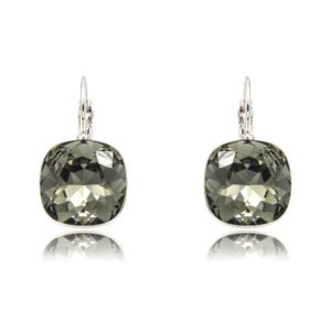 Cushion cut Swarovski Element crystal leverback drop earrings wholesale