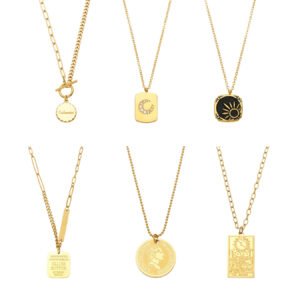 316L stainless steel vintage medallion pendant necklace collection wholesale
