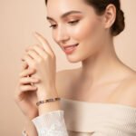 Multicolor princess cut cubic zirconia tennis bracelet in silver-tone setting