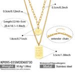 316L stainless steel initial tag double layer chain and silhouette pendant necklace collection wholesale