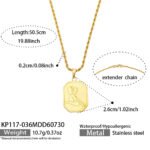 316L stainless steel initial tag double layer chain and silhouette pendant necklace collection wholesale