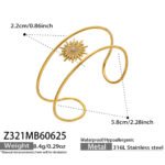 Gold and silver double-wire open cuff bangles featuring a pavé cubic zirconia sunburst centerpiece and a triple-strand interwoven gold band