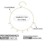 18K gold plated 316L stainless steel coastal enamel seashell pearl charm pendant layered chain necklace wholesale