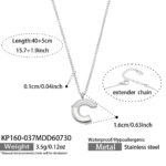 316L stainless steel initial tag double layer chain and silhouette pendant necklace collection wholesale