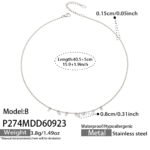 316L stainless steel cubic zirconia charm station necklace wholesale