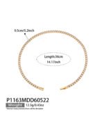 18K gold plated 316L stainless steel oval cut colorful cubic zirconia tennis chain necklace and bracelet set wholesale
